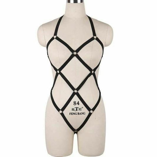 House Of Dasein Body Harness Women Lingerie Bondage Fetish Kink Restraints - Black N0043 V1257-15368893038658