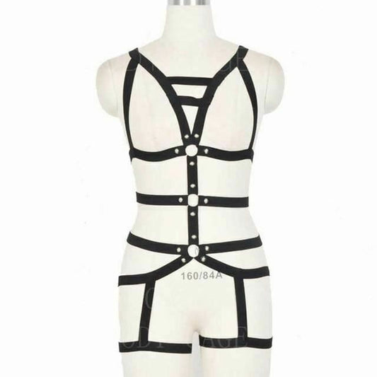 House Of Dasein Body Harness Women Lingerie Bondage Fetish Kink Restraints - Black N0065 V1257-15368893857858