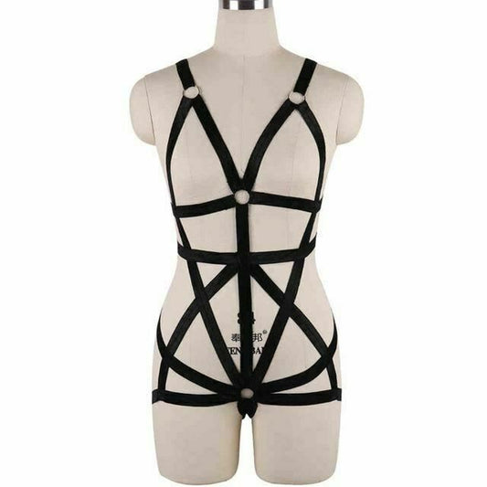 House Of Dasein Body Harness Women Lingerie Bondage Fetish Kink Restraints - Black N0063 V1257-15368893988930