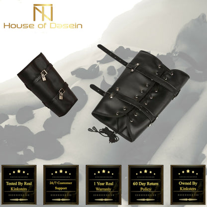 House Of Dasein Black Leg Binder Bondage Play Kink Bdsm Fetish Restraints - Black V1257-15368980627522