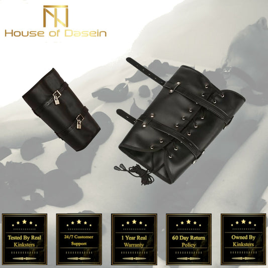 House Of Dasein Black Leg Binder Bondage Play Kink Bdsm Fetish Restraints - Black V1257-15368980627522