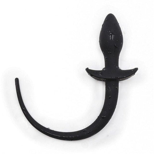 House Of Dasein Black Silicone Puppy Tail Anal Plug Pet Play Bondage Kink Bdsm Fetish Restraints - Black V1257-15374660993090