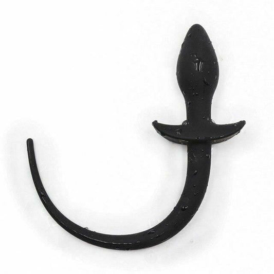 House Of Dasein Black Silicone Puppy Tail Anal Plug Pet Play Bondage Kink Bdsm Fetish Restraints - Black V1257-15374660993090