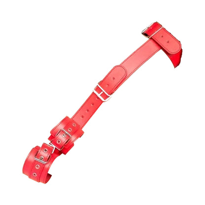 House Of Dasein Neck Collar To Wrist Cuffs Bondage Restraints Bdsm - Red V1257-15389241311298