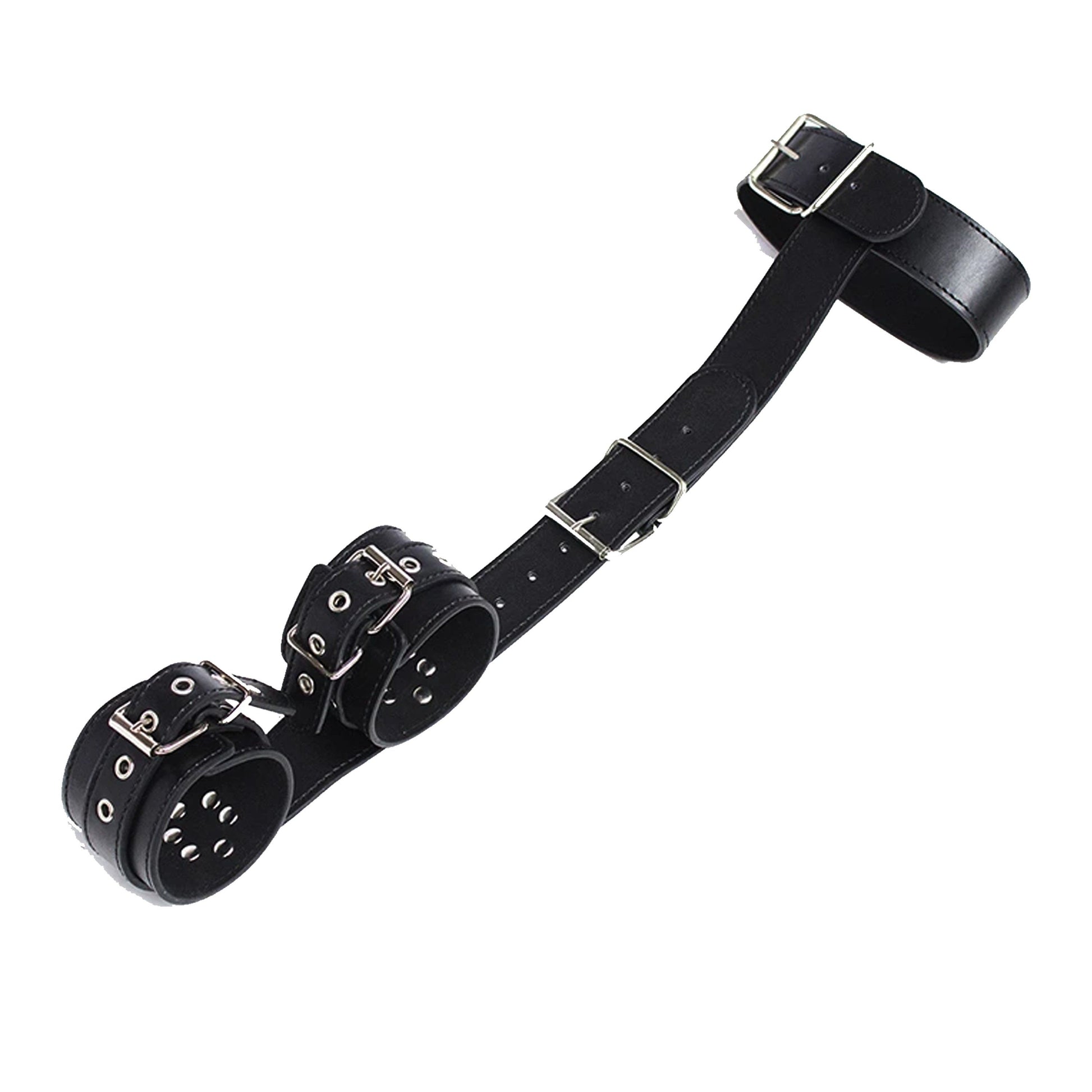 House Of Dasein Neck Collar To Wrist Cuffs Bondage Restraints Bdsm - Black V1257-15389241344066