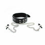 House Of Dasein Slave Collar Nipple Clamps Chains Bondage Kink Bdsm Fetish Restraints - Black V1257-15415740858434