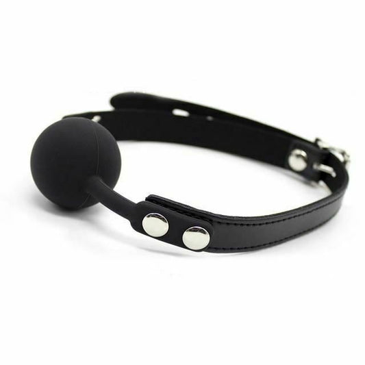 House Of Dasein Silicone Ball Gag Red Pink Black Breathable Bdsm Bondage Restraint - Black V1257-15422787452994