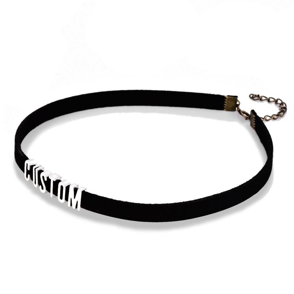 House Of Dasein Velvet Choker Custom Word Day Collar Bdsm Fetish Necklace - Purple V1257-15429141364802