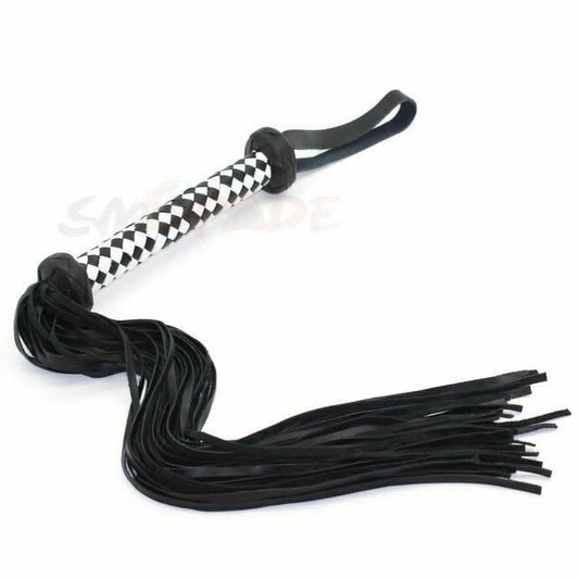 House Of Dasein Red Black Suede Leather Flogger Bdsm Impact Play Spanking Whip - Black V1257-15472255959106