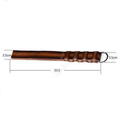 House Of Dasein Three Layer Leather Spanking Strap Impact Toy Bondage Bdsm Restraint - Brown V1257-15472256122946