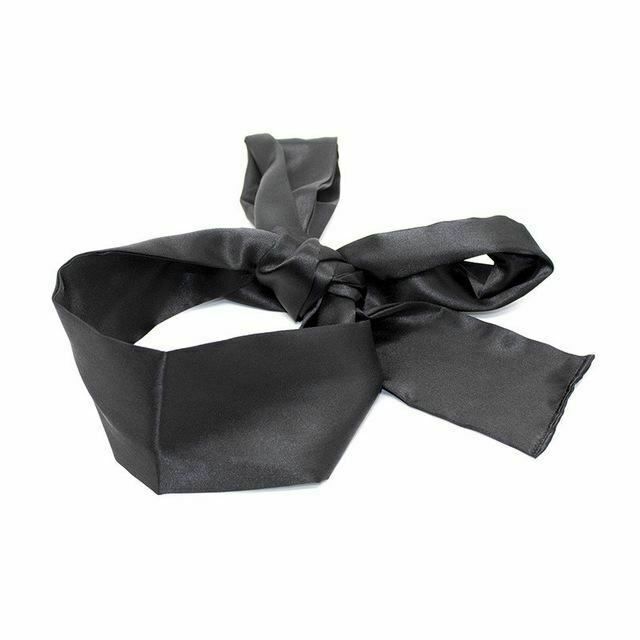 House Of Dasein Satin Eye Mask Bdsm Blindfold Bondage Fetish Restraints - Black V1257-15543875665986