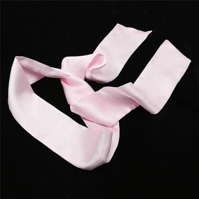 House Of Dasein Satin Eye Mask Bdsm Blindfold Bondage Fetish Restraints - Pink V1257-15543875698754