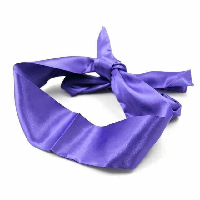 House Of Dasein Satin Eye Mask Bdsm Blindfold Bondage Fetish Restraints - Purple V1257-15543875731522