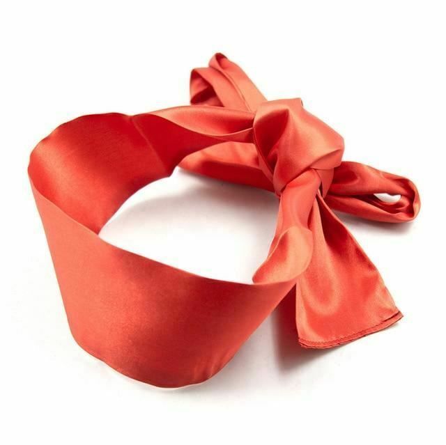 House Of Dasein Satin Eye Mask Bdsm Blindfold Bondage Fetish Restraints - Red V1257-15543875764290