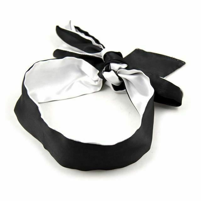 House Of Dasein Satin Eye Mask Bdsm Blindfold Bondage Fetish Restraints - White V1257-15543875829826