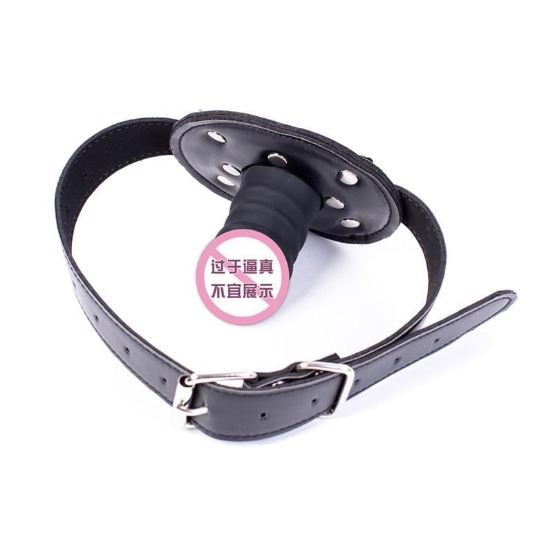 House Of Dasein Black Silicone Dildo Gag Phallic Mouth Muzzle Bondage Restraint - Black - 10Cm V1257-15603246137410