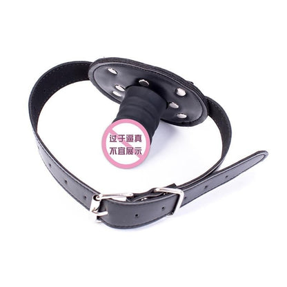 House Of Dasein Black Silicone Dildo Gag Phallic Mouth Muzzle Bondage Restraint - Black - 6Cm V1257-15603246170178