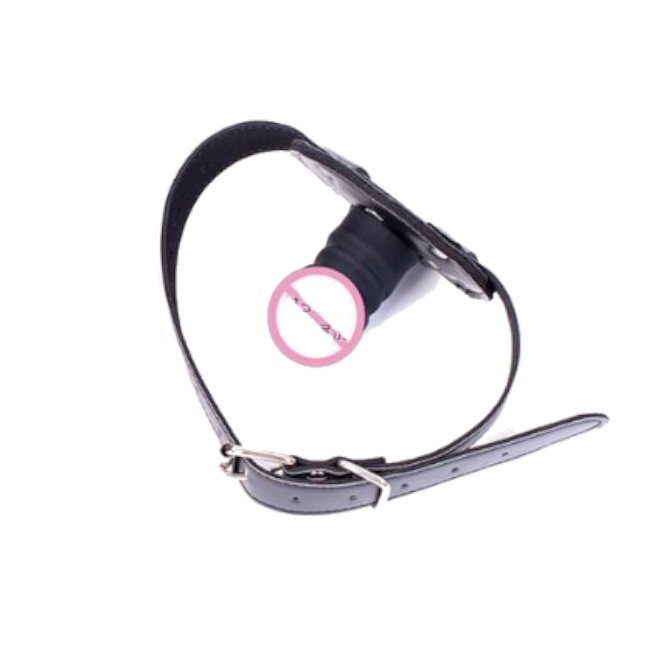 House Of Dasein Black Silicone Dildo Gag Phallic Mouth Muzzle Bondage Restraint - Black - 6Cm V1257-15603246170178