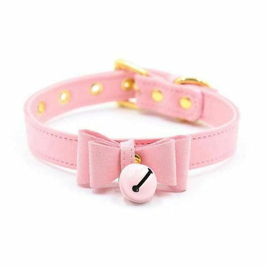 House Of Dasein Bdsm Collar Bell Choker Necklace Kitten Submissive Slave Play Bondage - Pink V1257-15603246858306