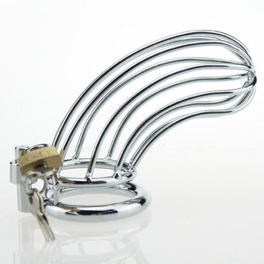 House Of Dasein Stainless Steel Locking Cock Cage Male Chastity Penis Ring Bdsm - 40Mm V1257-15604026540098