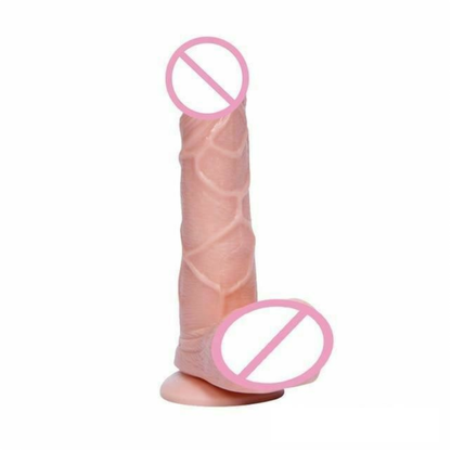 House Of Dasein Realistic Large Dildo Suction Cup Balls Dong - Flesh - L V1257-15604027883586