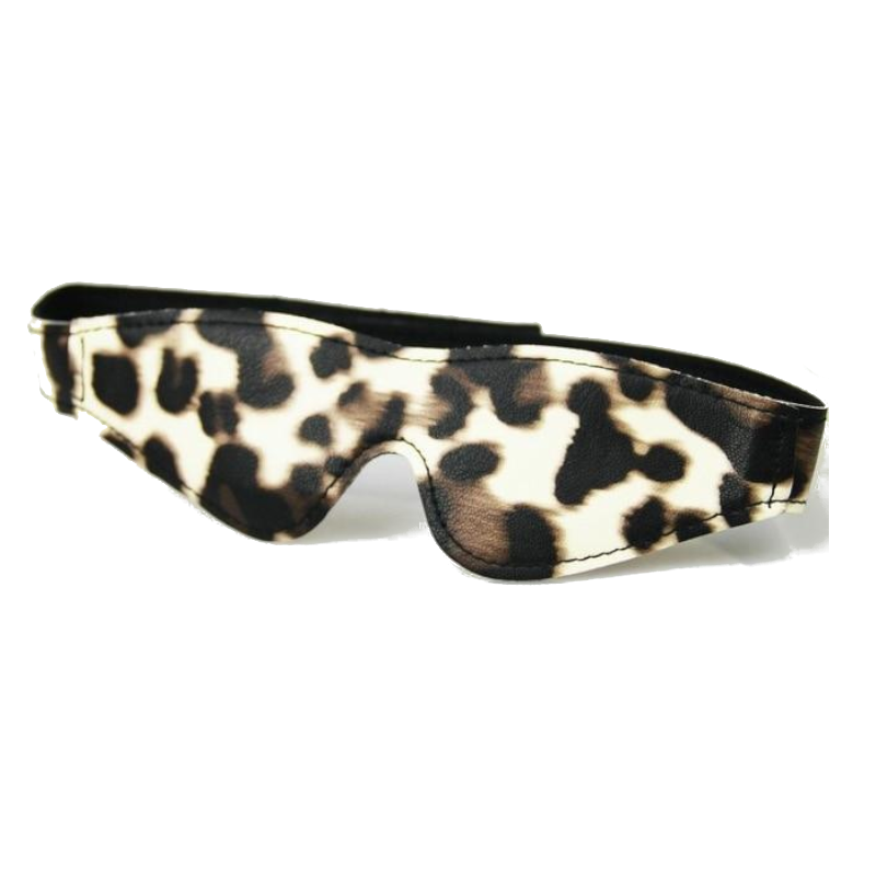 House Of Dasein Leather Blindfold Eye Mask Bdsm Bondage Restraint - Leopard V1257-15604120911938