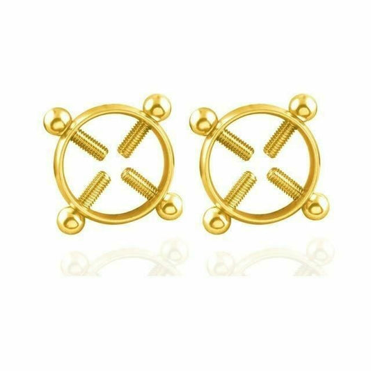 House Of Dasein Small Nipple Clamps 6 Colours Bondage Restraints - Gold V1257-15604121010242
