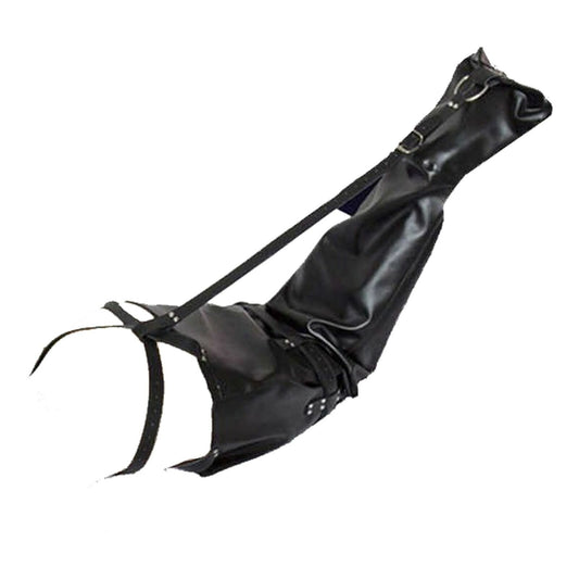 House Of Dasein Black Leather Leg Binder Mermaid Bondage Kink Bdsm Fetish Restraints - Black V1257-15821892157506
