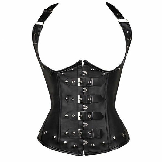 House Of Dasein Black Red Under Bust Steel Boned Corset Sexy Punk Fetish Wear Women Bdsm - Black - Xl V1257-15857678352450