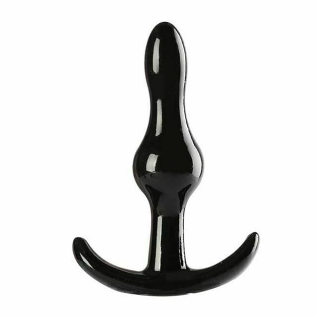 House Of Dasein Silicone Anal Dildo Butt Plug Set Bdsm Training Fetish - Black Shiny - 8.5Cm V1257-15926911369282