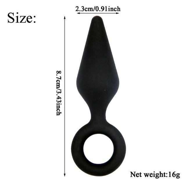 House Of Dasein Silicone Anal Dildo Butt Plug Set Bdsm Training Fetish - Black - 8.7Cm V1257-15926911500354