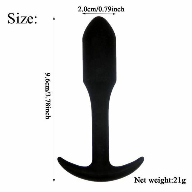 House Of Dasein Silicone Anal Dildo Butt Plug Set Bdsm Training Fetish - Black - 9.6Cm V1257-15926911533122