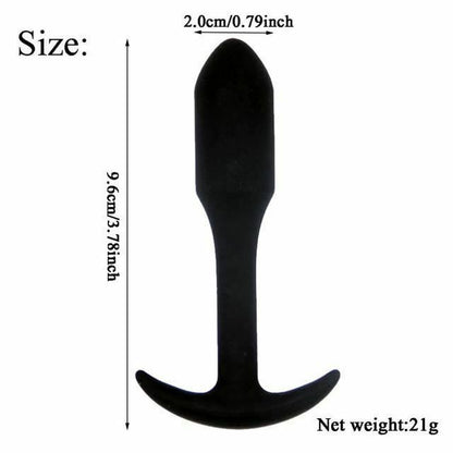 House Of Dasein Silicone Anal Dildo Butt Plug Set Bdsm Training Fetish - Black - 9.6Cm V1257-15926911533122