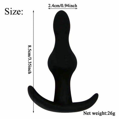House Of Dasein Silicone Anal Dildo Butt Plug Set Bdsm Training Fetish - Black - 8.5Cm V1257-15926911565890
