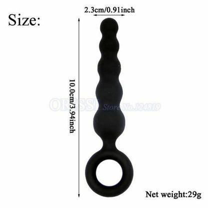 House Of Dasein Silicone Anal Dildo Butt Plug Set Bdsm Training Fetish - Black - 10Cm V1257-15926911664194