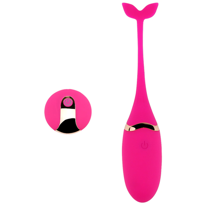 House Of Dasein Whale Vibrator Remote Usb Rechargeable G-Spot Stimulation - Rose Red V1257-15988459012162
