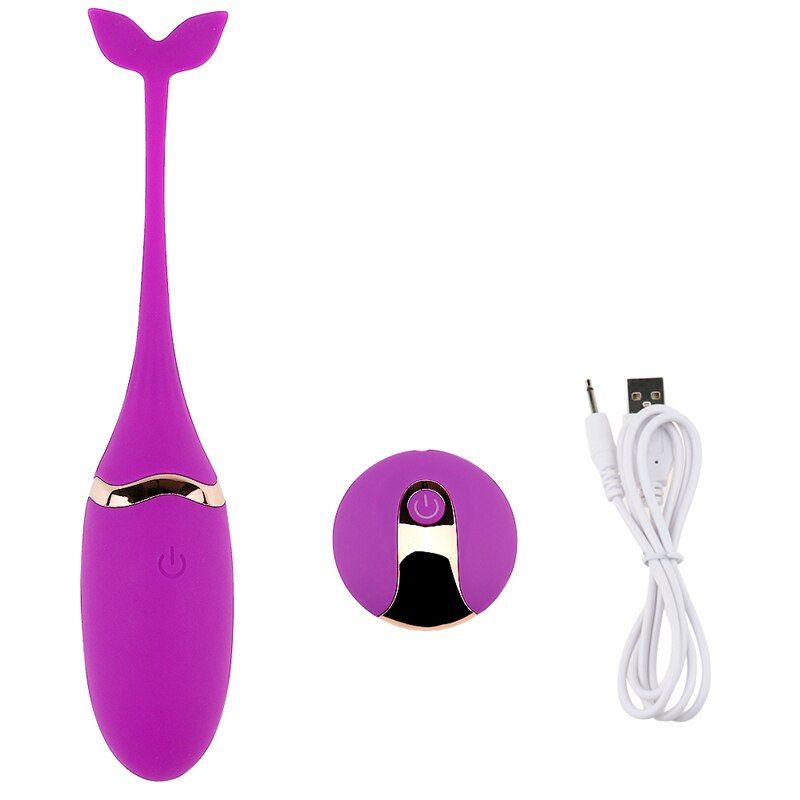 House Of Dasein Whale Vibrator Remote Usb Rechargeable G-Spot Stimulation - Purple V1257-15988459044930