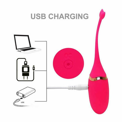 House Of Dasein Whale Vibrator Remote Usb Rechargeable G-Spot Stimulation - Purple V1257-15988459044930