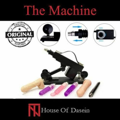 House Of Dasein Automatic Sex Machine Plus Choose Your Own Attachments Dildos / Vibrator - Machine + 2S 2M 2H V1257-16015398010946