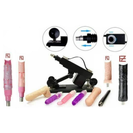 House Of Dasein Automatic Sex Machine Plus Choose Your Own Attachments Dildos / Vibrator - Machine + 4S 4M 2H V1257-16015399747650