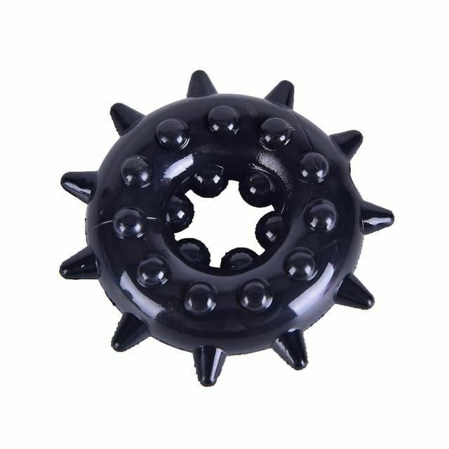 House Of Dasein Bdsm Silicone Cock Ring Snowflake Shape Ejaculation Delay Black Pink Blue Purple - Black V1257-16062490804290