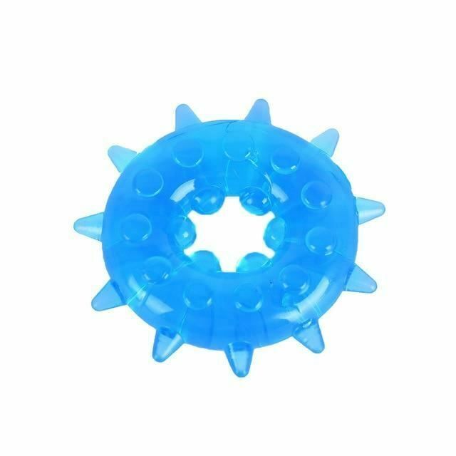 House Of Dasein Bdsm Silicone Cock Ring Snowflake Shape Ejaculation Delay Black Pink Blue Purple - Blue V1257-16062490837058