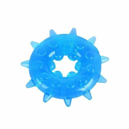 House Of Dasein Bdsm Silicone Cock Ring Snowflake Shape Ejaculation Delay Black Pink Blue Purple - Clear V1257-16062490935362