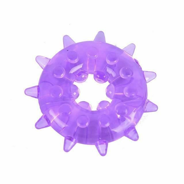 House Of Dasein Bdsm Silicone Cock Ring Snowflake Shape Ejaculation Delay Black Pink Blue Purple - Clear V1257-16062490935362