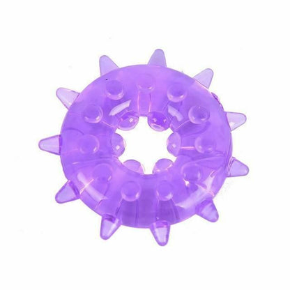 House Of Dasein Bdsm Silicone Cock Ring Snowflake Shape Ejaculation Delay Black Pink Blue Purple - Clear V1257-16062490935362