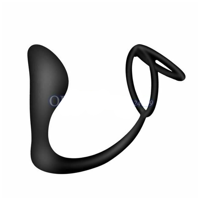 House Of Dasein Anal Vibrator Cock Ring Testicle Male Prostate Massager - Black - Model B V1257-16063316361282