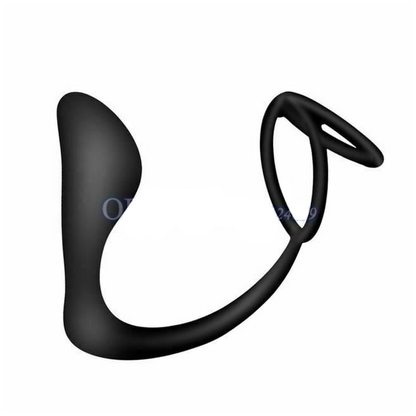 House Of Dasein Anal Vibrator Cock Ring Testicle Male Prostate Massager - Black - Model B V1257-16063316361282