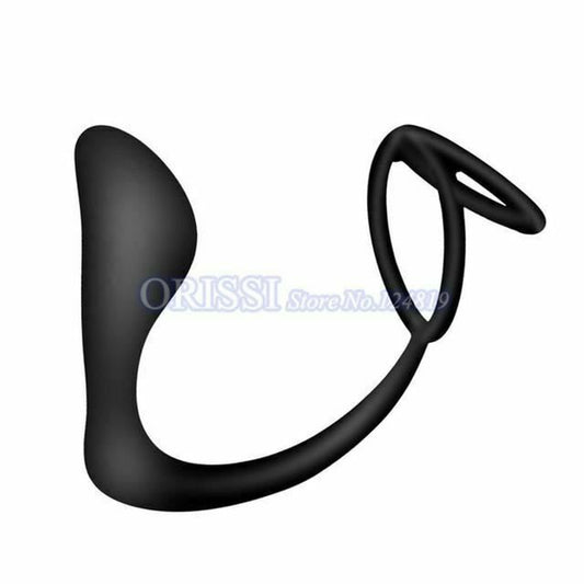 House Of Dasein Anal Vibrator Cock Ring Testicle Male Prostate Massager - Black - Model B V1257-16063316361282