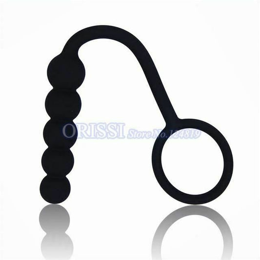 House Of Dasein Anal Vibrator Cock Ring Testicle Male Prostate Massager - Black - Model C V1257-16063316394050