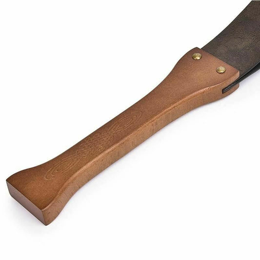 House Of Dasein Bronze Leather Spanking Paddle Real Handle Impact Toy - Bronze V1257-16108597248066